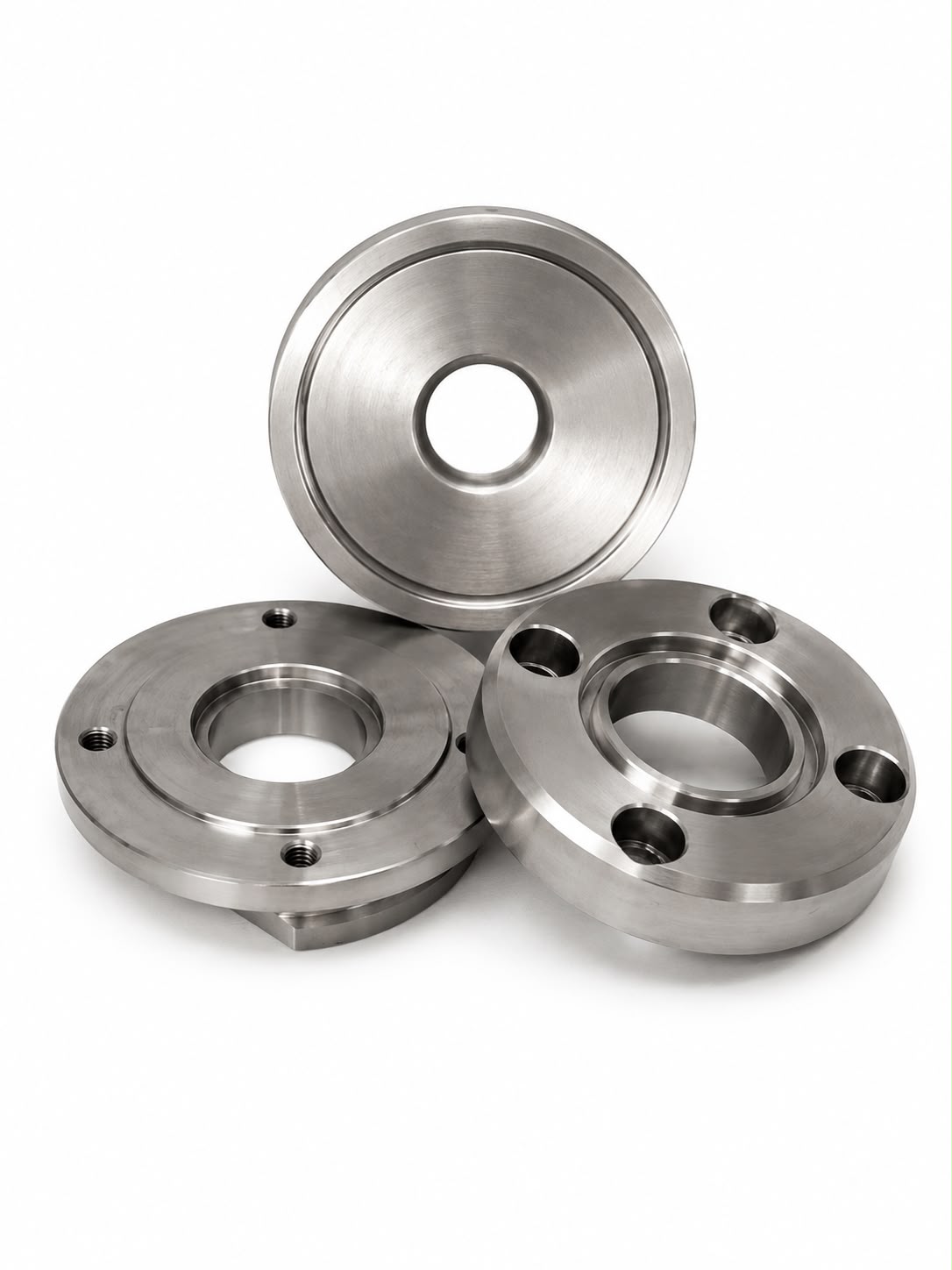CNC torna ile üretilmiş metal flanş disk parçaları